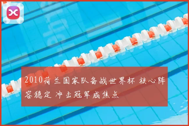2010荷兰国家队备战世界杯 核心阵容稳定 冲击冠军成焦点